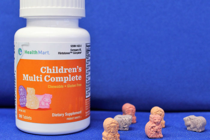 photo of a bottle of free childrens vitamins